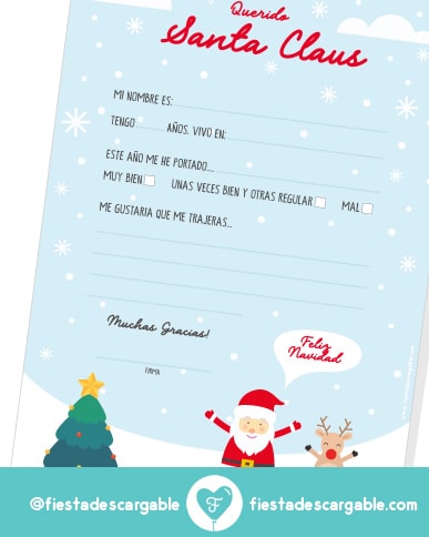 Carta a Santa Claus gratis