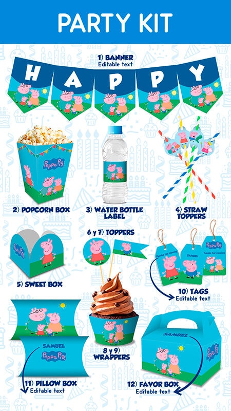 Printable party kit for children's birthday party